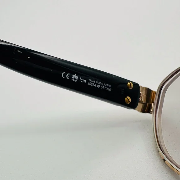 Christian Dior Gold and Black Glasses